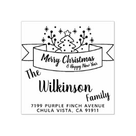 God jul Ribbon Handskrift Stämpel