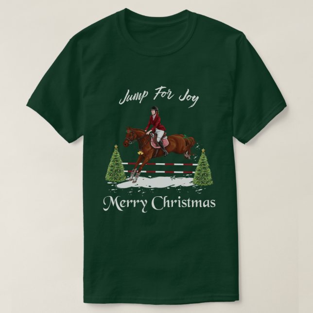 God jul rid- engelsk banhoppninghäst t shirt (Design framsida)