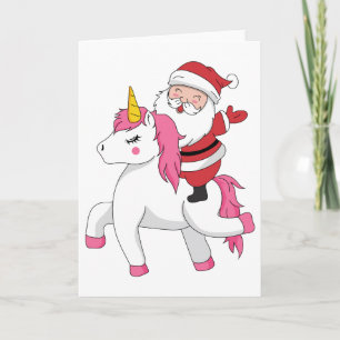god jul ridande enhörning kort