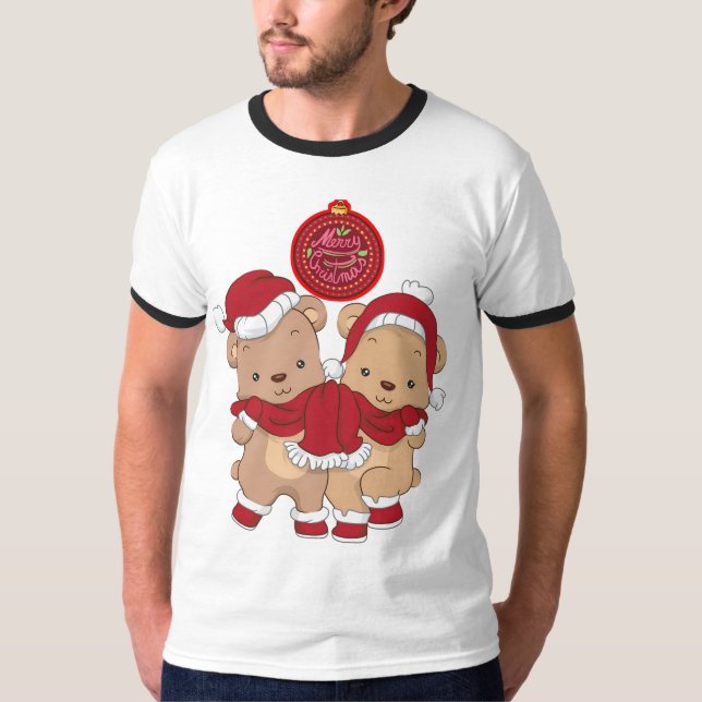 God jul Ringer T-Shirt (Framsida)