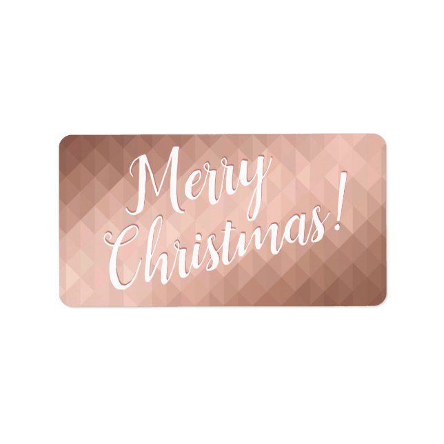 God jul ro guld adressetikett (Framsidan)