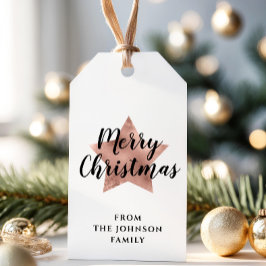 God jul Ro Guld stjärna Presentetikett