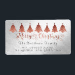 God jul Ro Rosa Guld Silver Adress Fraktsedel<br><div class="desc">Dekorerad med ett känsligt silver struktur och guldfärgat rosa ros-decor. Elegantens skript i mjukt vitt avslutar utseendet. Behöver du hjälp med att spara datumformuleringen eller anpassningen? Kontakta mig via länken "Fråga den här designern" på den här sidan.</div>