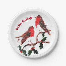 God jul Robins Holly Seasons Greeetings