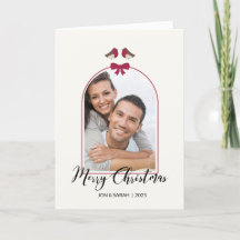 God jul Robins och Red Bow Arched