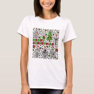 God jul Robot Tee Shirt