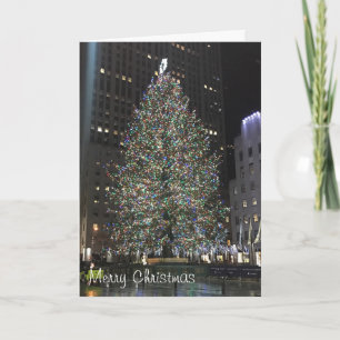 God jul Rockefeller Centre NYC Julafton Träd Helgkort