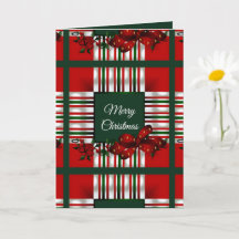 God Jul Röd Grön Plaid