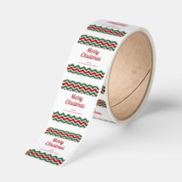 God Jul Röd Grön Vit Randig Fyrkantigt Klistermärke