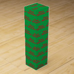 "God jul" röd grönt Helgdag Gift Presentask För Vinflaska<br><div class="desc">Rutan "God jul" röd grönt Helgdag Gift vin</div>