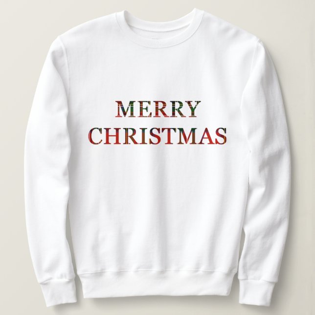 God Jul Röd Karotröja Bokstäver T Shirt (Design framsida)