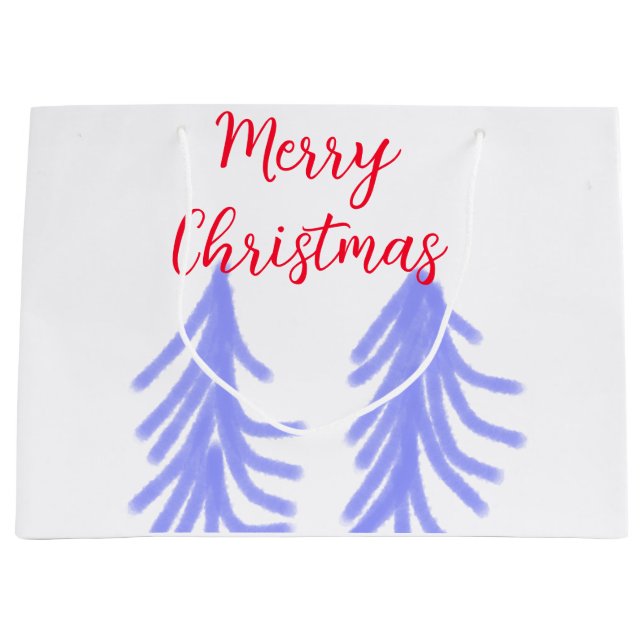 God jul röd lila pastel gräs träd (Framsidan)