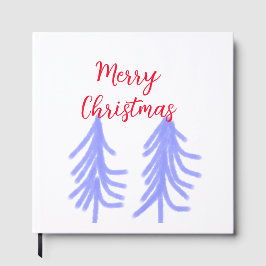 God jul röd lila pastel gräs träd gästböcker