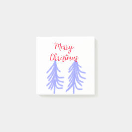 God jul röd lila pastel gräs träd post-it block