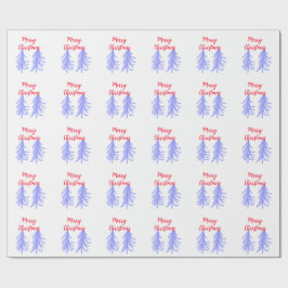 God jul röd lila pastel gräs träd presentpapper