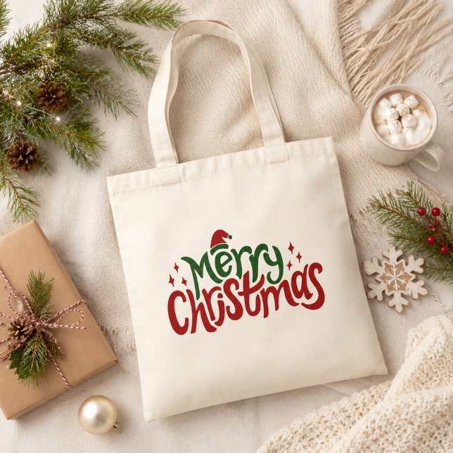 God Jul Röd och Grön Tygkasse (Skapare uppladdad)
