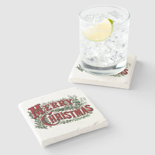 God jul - Röd och Grönt Stenunderlägg