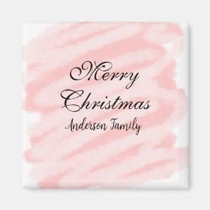 God jul röd pastell vattenfärg abstrakt text magnet