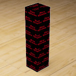 "God jul" röd svart Helgdag Gift Presentask För Vinflaska<br><div class="desc">Rutan "God jul" röd svart Helgdag Gift vin</div>