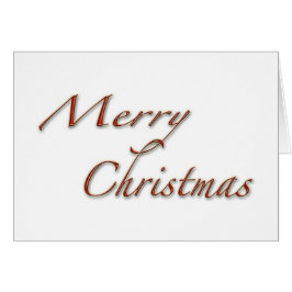 God jul Röd text på vitt hälsningskort