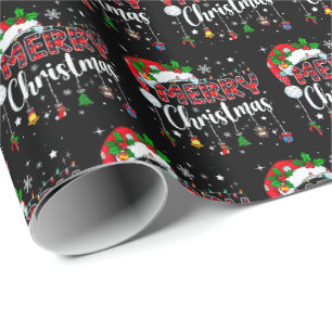 God Jul Röd Tomtehatt Ren Xmas Familj Presentpapper