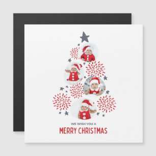 God Jul Röd Tunn Magnetisk Kort