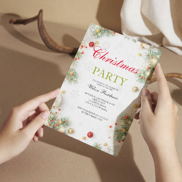 God Jul | Röd typografi Inbjudningar