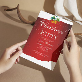 God Jul | Röd typografi Inbjudningar