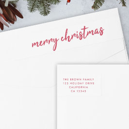 God Jul | Röd typografi, Returadress Etikettband