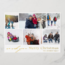 GOD JUL röd vit guld 12 Fotokollage