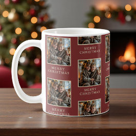 God Jul Röda Foto Högtid Kaffemugg