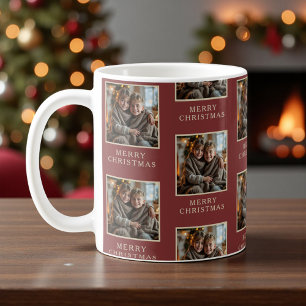 God Jul Röda Foto Högtid Kaffemugg
