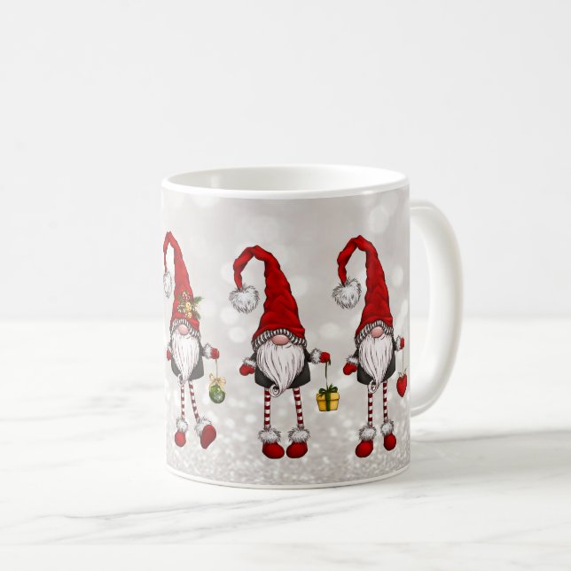 God Jul, Röda Glittergnomar Kaffemugg (Framsida höger)