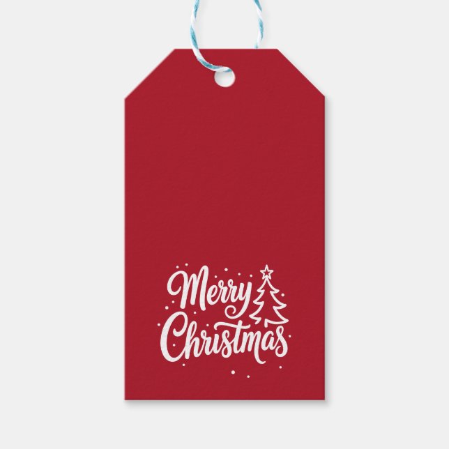 God Jul Röda Högtider Presentetikett (Framsidan)