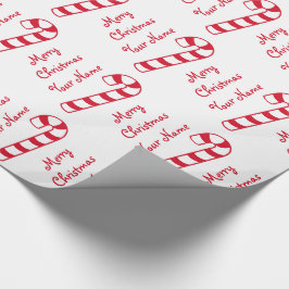 God jul Röda och vita Polkagrisarna och Namn Presentpapper
