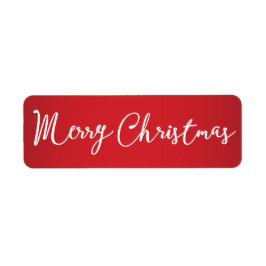 God jul Röda små etiketter Returadress Etikett