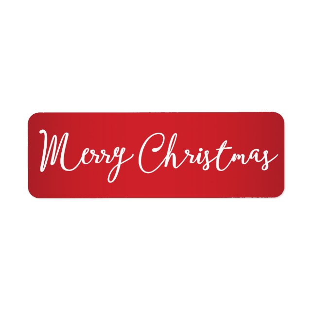 God jul Röda små etiketter Returadress Etikett (Framsidan)