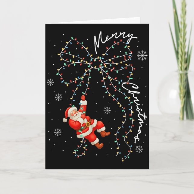 God Jul Röda Tomtehatten Ren Xmas Matchande Kort (Framsida)