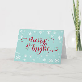 God Jul Röda Typografi på Robins Äggblå Helgkort