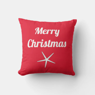 God Jul Röda Vita Marin Stjärna Present Kudde