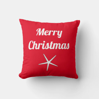 God Jul Röda Vita Marin Stjärna Present Kudde