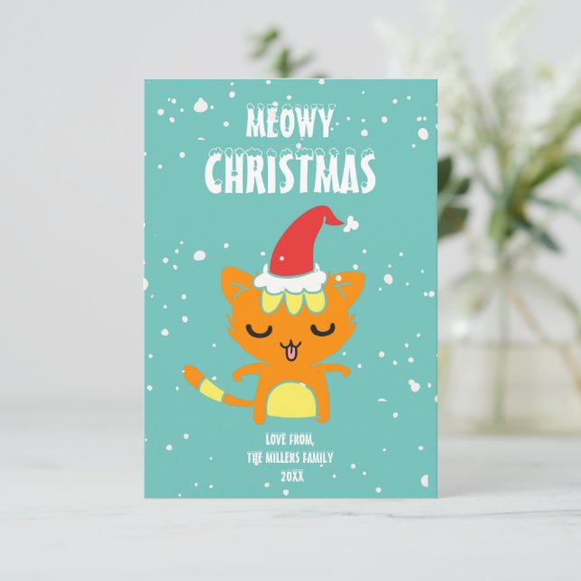 God jul, rolig julkort (Stående Fram)