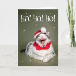 God Jul Rolig Katt Citat Ho Ho Ho Helgkort