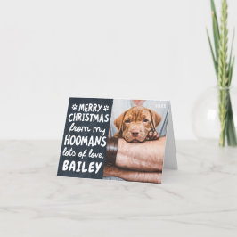 God Jul Rolig Modern Sällskapsdjur Anpassad Foto Helgkort