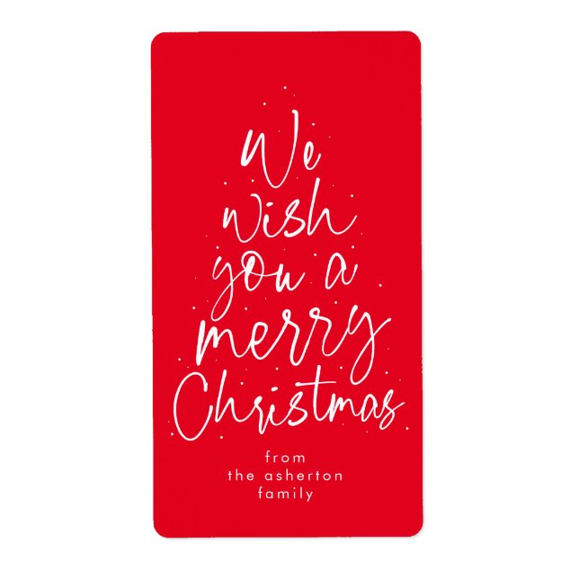 God jul roligt Festive Red helgdag gift Fraktsedel (Framsidan)
