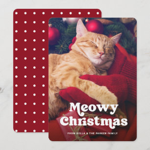 God Jul Roligt Foto på Din Katt Julkort