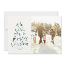 God jul roligt grönt-familjfoto