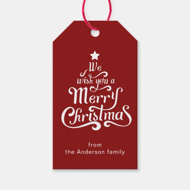 God jul roligt Red personlig helgdag Presentetikett (Framsidan)