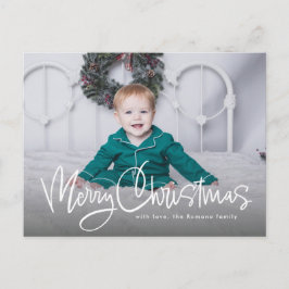 God jul roligt-skript, enkelt ett foto helg vykort