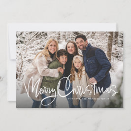 God jul roligt-skript, enkelt foto julkort